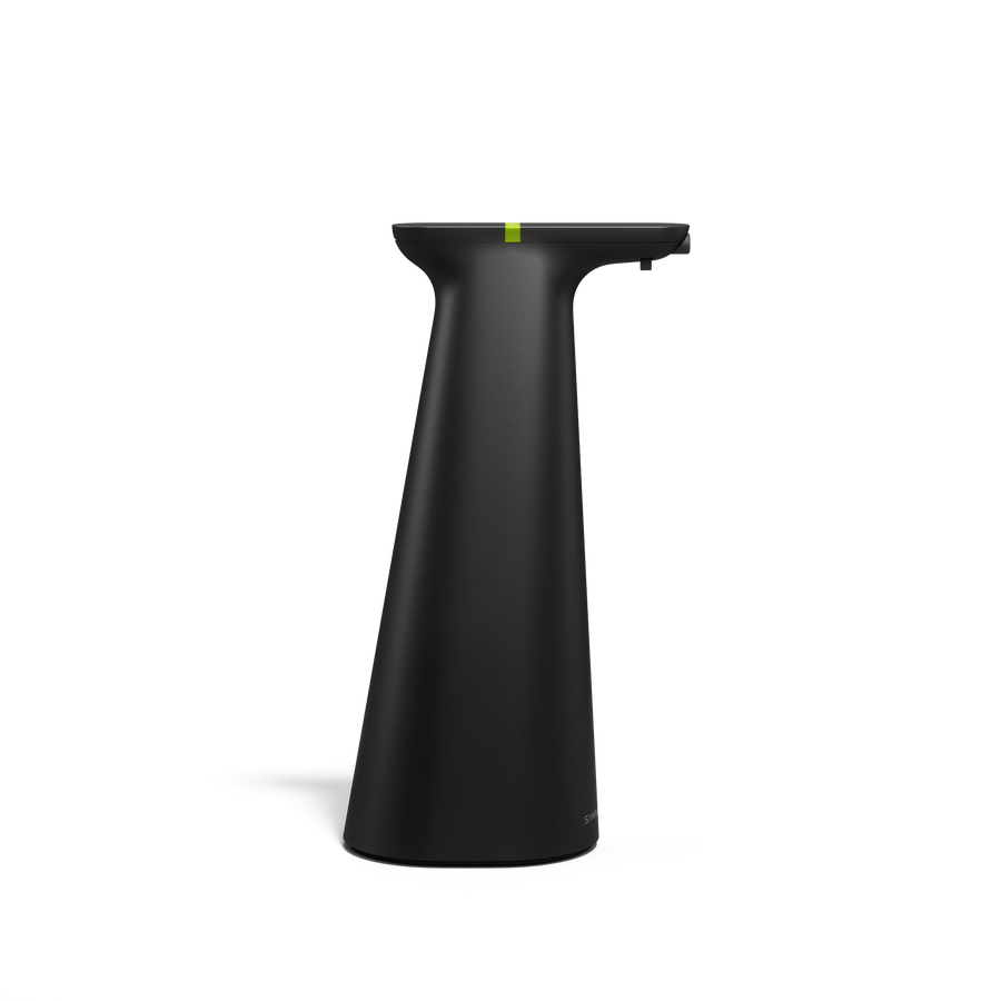 Side view of Simplehuman Sensor Spray in Matte Black, touch-free automatic spray dispenser